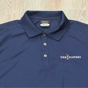 Nike The Players Championship Polo Shirt Mens Large Navy Morgan Stanley TPC Golf
